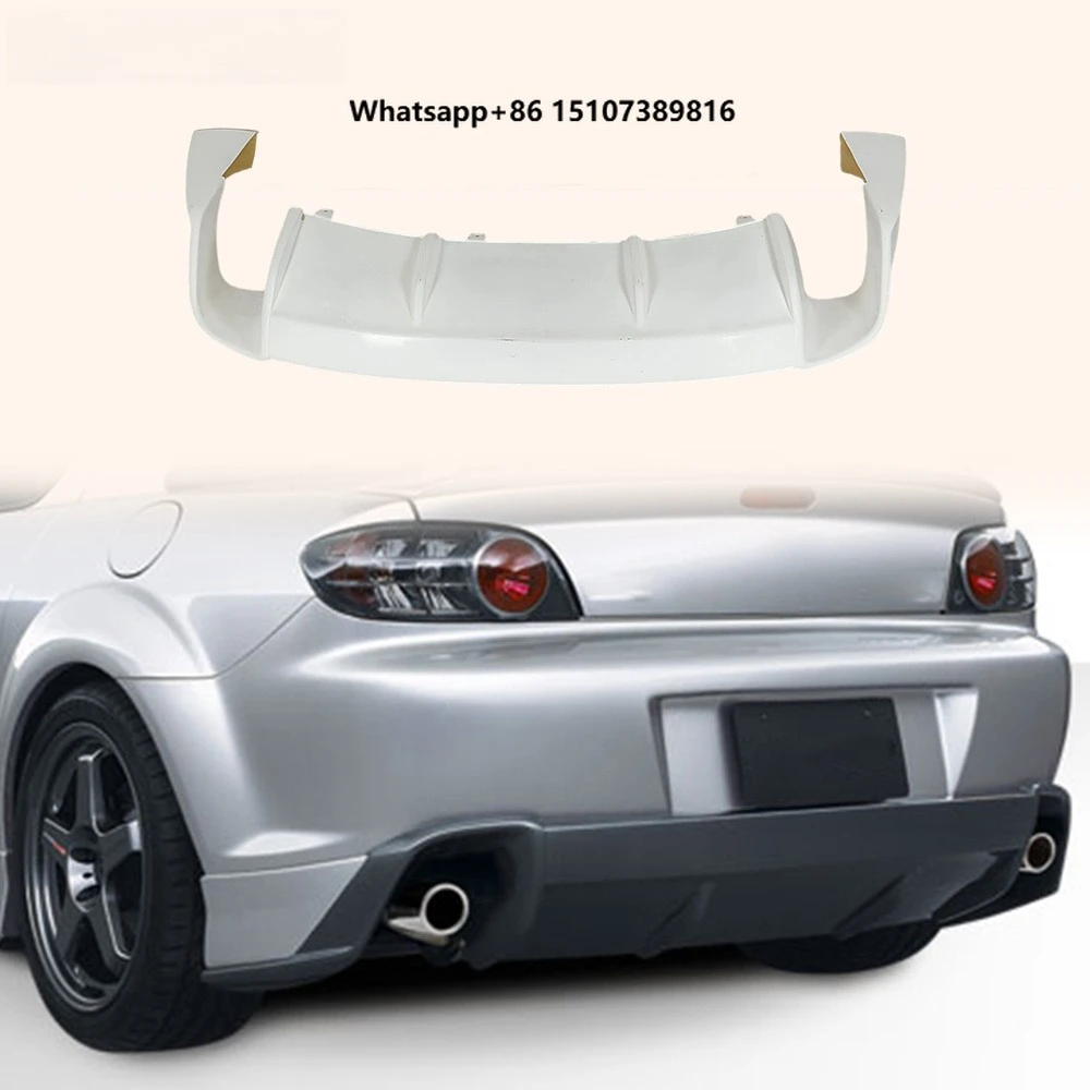 For RX-8 RX8 SE3P MS Style Fiberglass Rear Bumper Diffuser Lip Body Kits