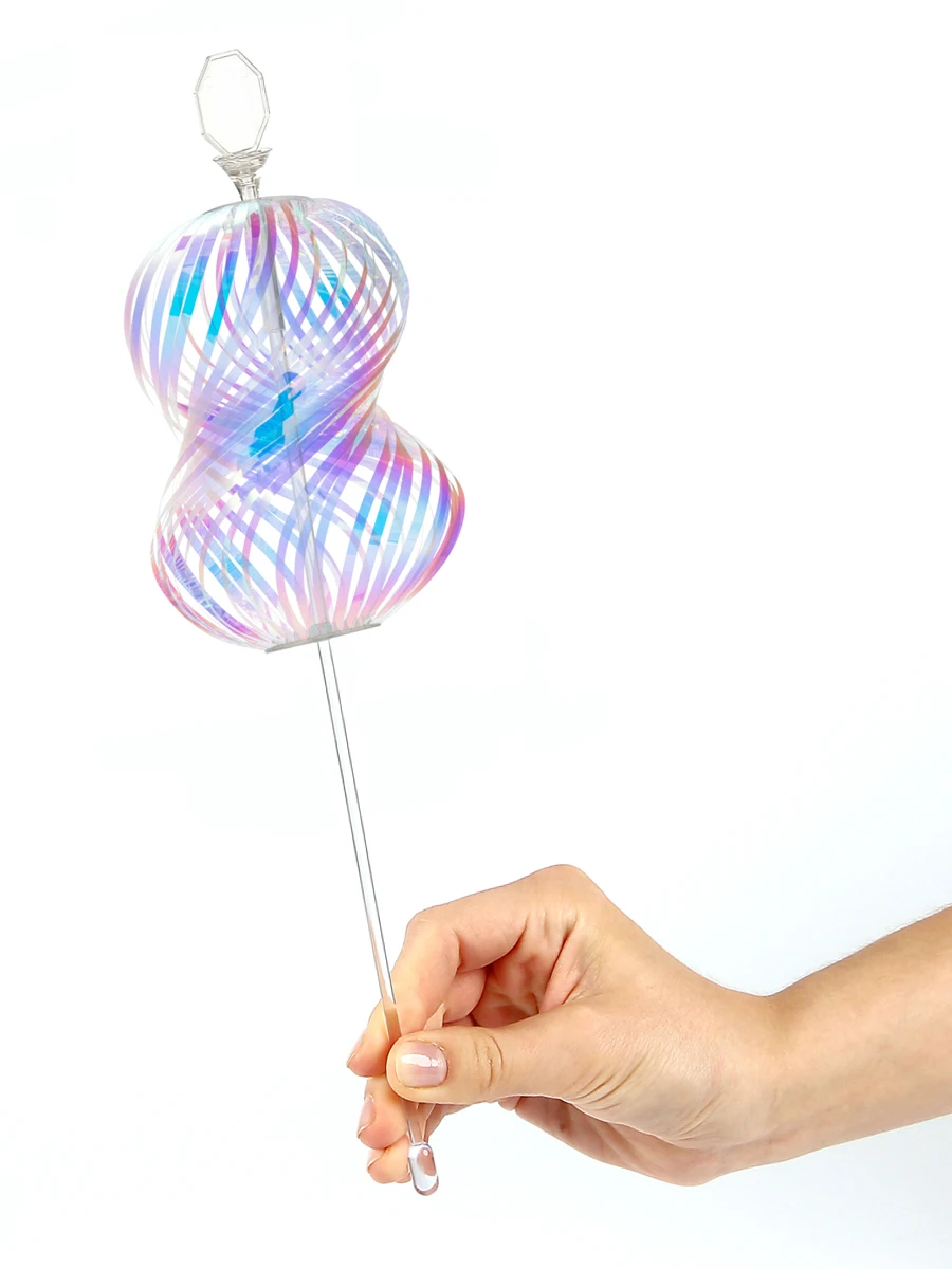 Magic Rainbow Bubble Stick Creative Stress Relief Large Size Rotating Boredom Release Toy for Children Festival Gifts
