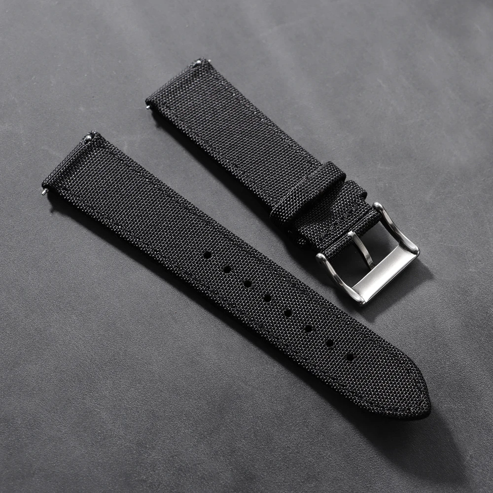 20mm 22mm Segeltuch-Nylon-Uhrenarmband für Omega, Seiko, Rolex Sportgürtel Schnellverschluss Universelles Zweiseitiges Nylon-Armband – Detail 19