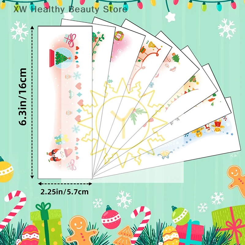 

Милые рождественские наклейки со снеговиком для лица, угол глаз, временные татуировки для боди-арта, самоклеящиеся милые красочные аксессуары для вечеринок