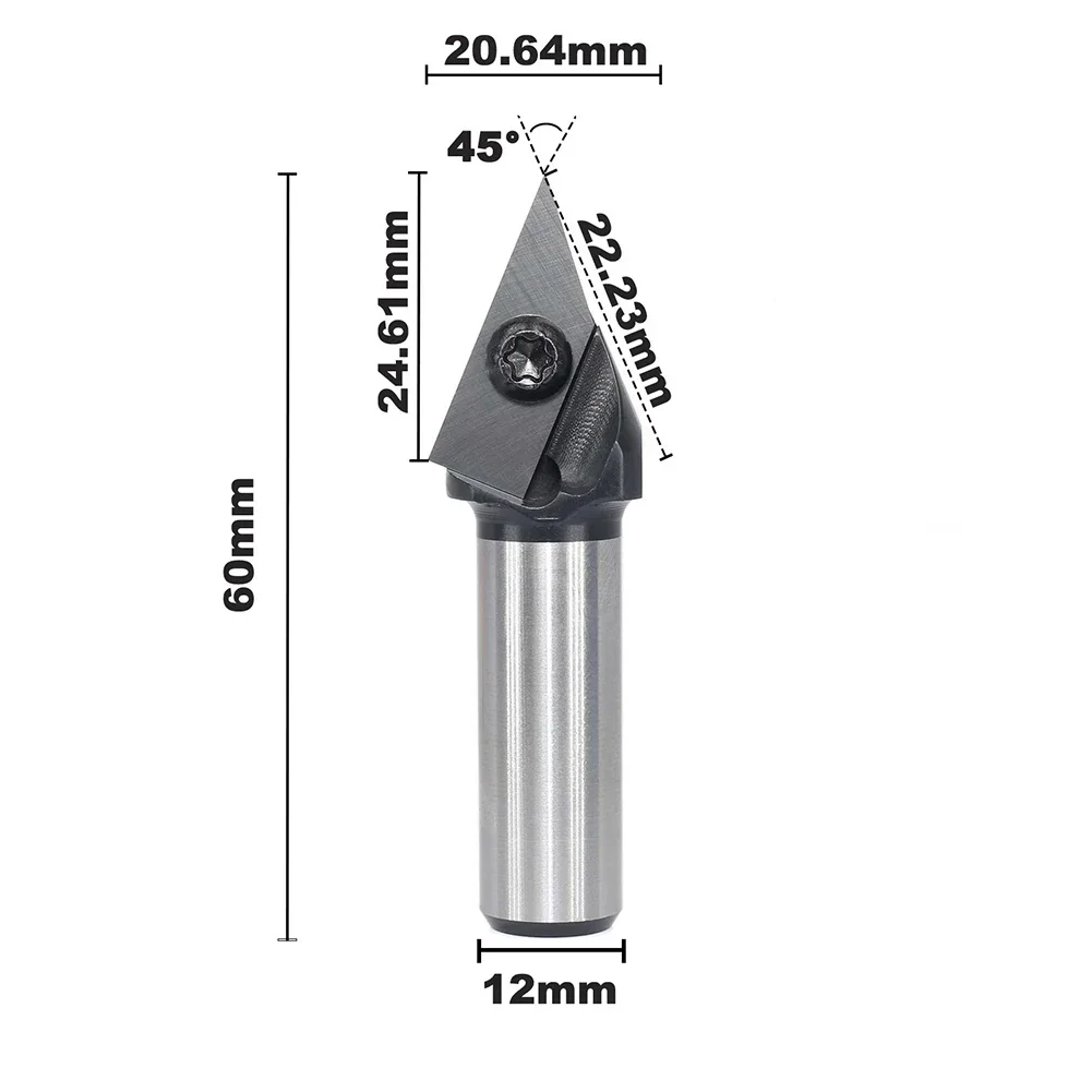 1pc Carbide Router Bit Chamfering 45 Degree V-Shaped Router Bit Woodworking Engraving Milling Cutter For Wood Acrylic