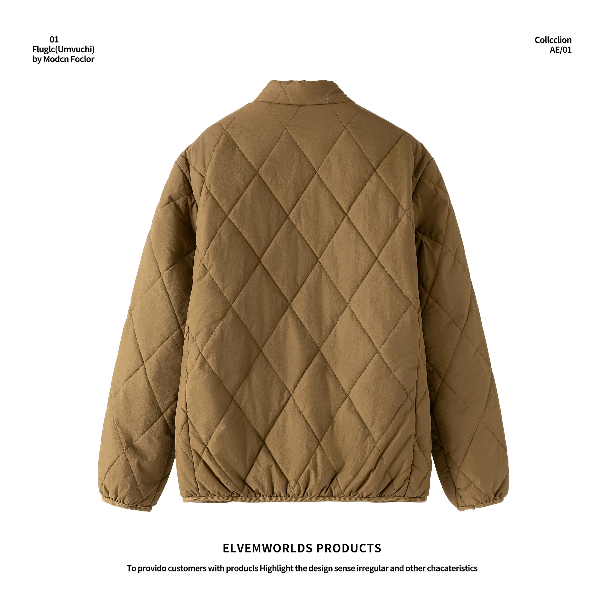 High-quality men's fashionable autumn and winter super warm stand-up collar wool, silk and cotton clothes for both men and women