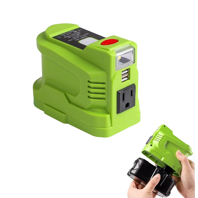 

For Ryobi 150W Inverter Generator with Dual USB 200lm LED Light Torch for Ryobi 18V Lithium Battery Portable Power Inverter