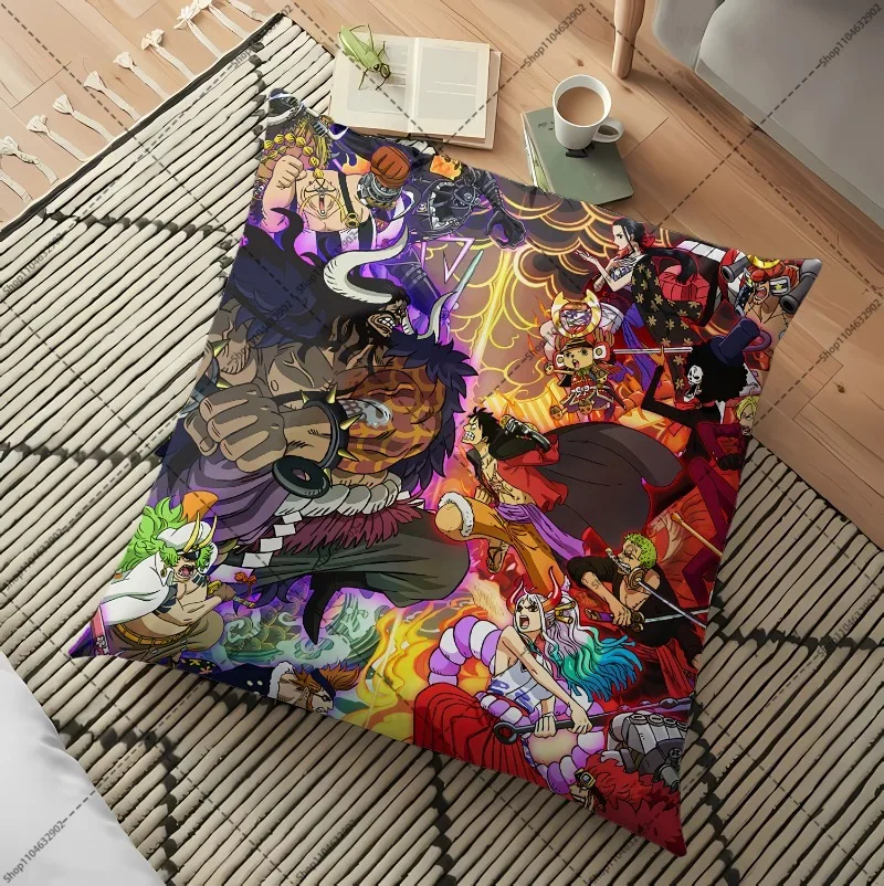 One Piece 45X45cm Pillowslip Luffy Zoro Cartoon Anime Pattern Pillow Case Living Room Decoration Office Decorations Pillowcase