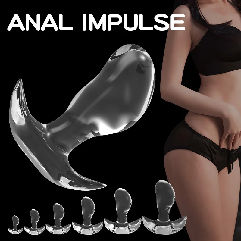 

Transparent Dildo Ass Plug Prostate Massager Anal Expansion Stimulation Pleasure Toy Couple Anal Sex Supplies Wearable Anal Plug