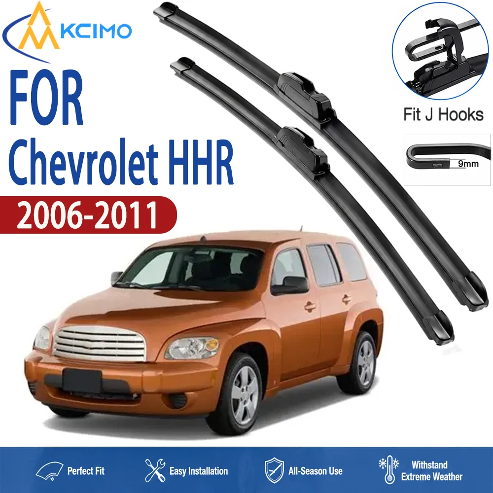 

18"+18" U/J Hook Wiper Blade Set For Chevrolet HHR 2006-2011 Durable Boneless Wipers Clear Quiet Stable Clean Vision