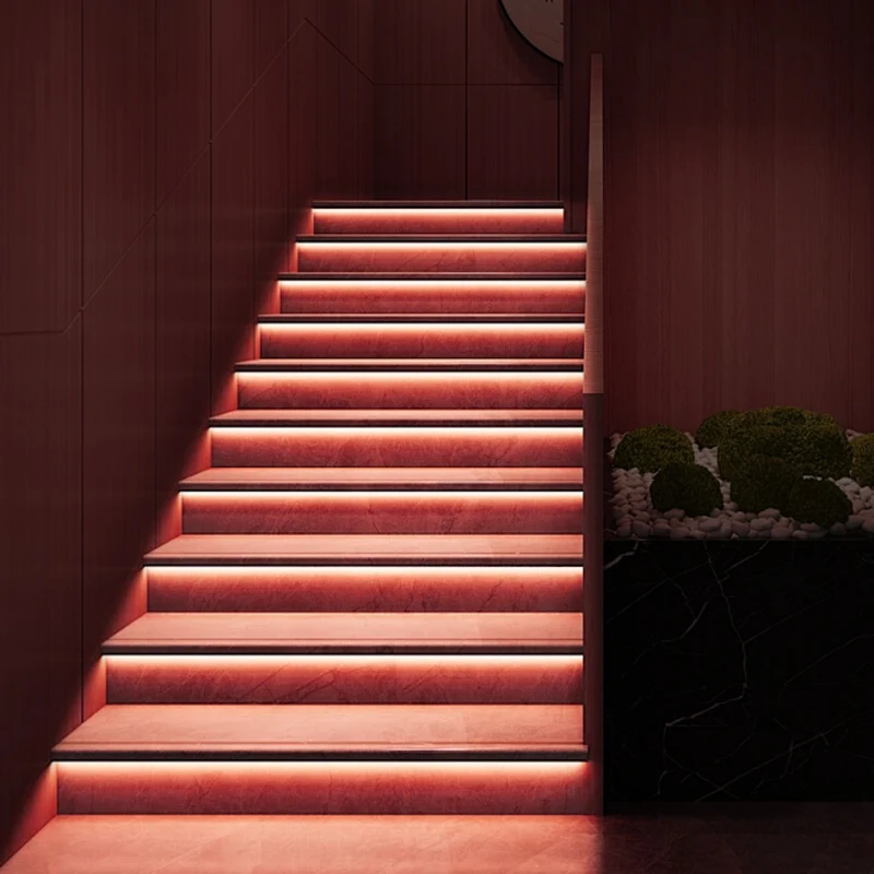 Main Wire Model Human Body Induction Step Light Strip Smart APP Control RGBCW Stair Light Bars with 10m Wall Running Light Strip