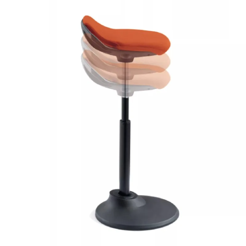 Height-adjustable commercial swing chair, ergonomic hotel reception rotating bar stool