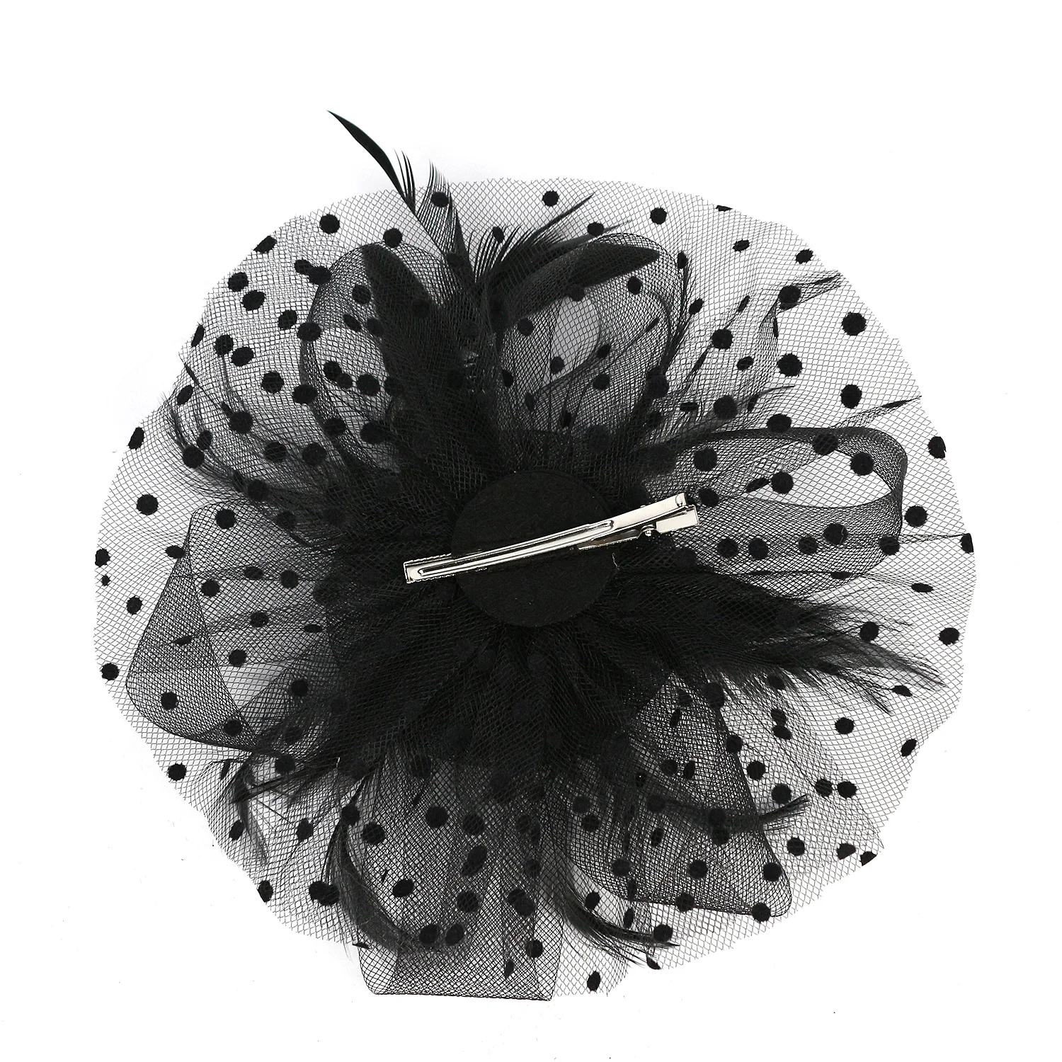 Vintage Women Feather Flower Fascinator Hat accessori per capelli da donna festa di nozze Floral Mesh Veil Headband Hairpin