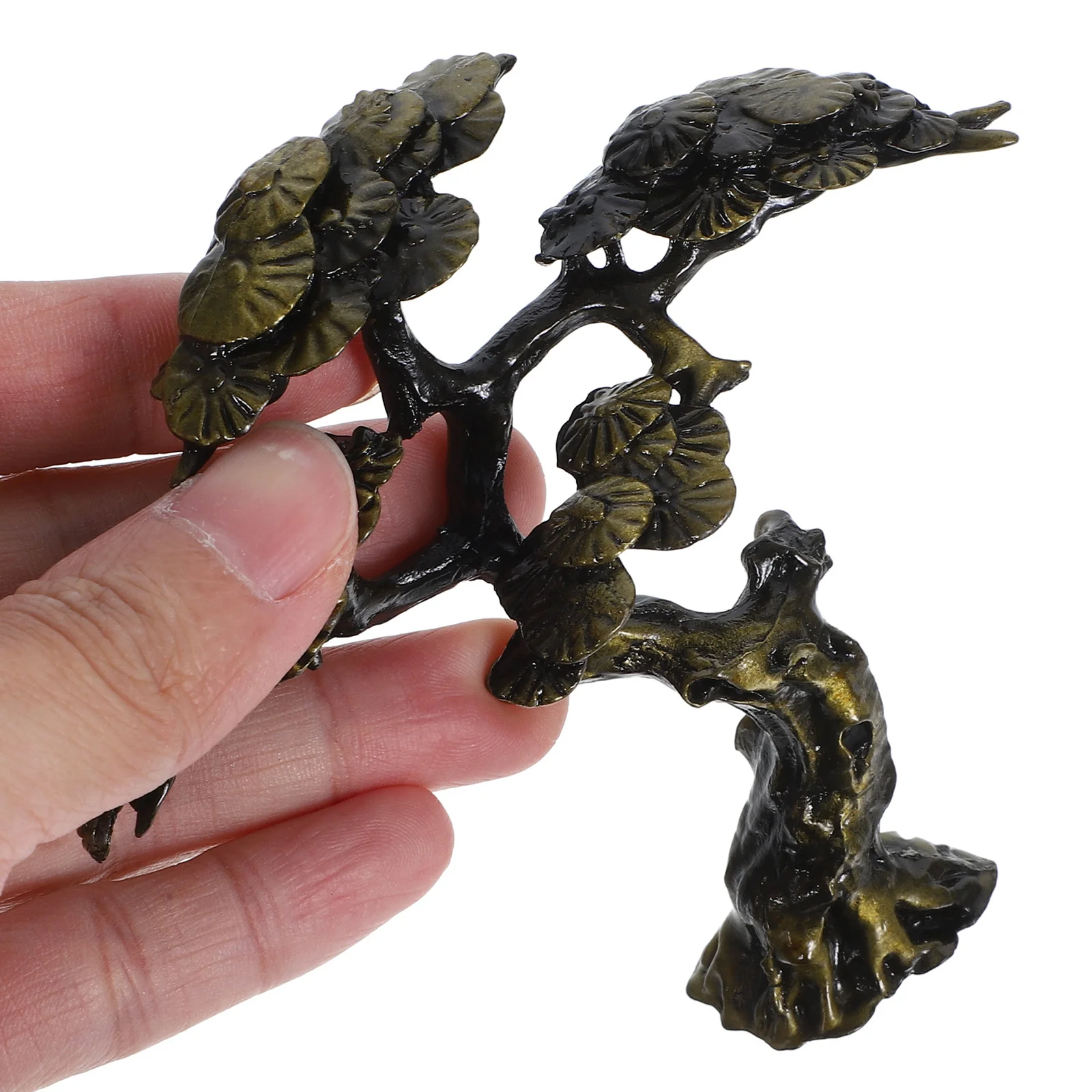 

Copper Alloy Creative Tree Ornament Vintage Desktop Decoration Home Tabletop Elegant Tree Statue for Office Room Decor