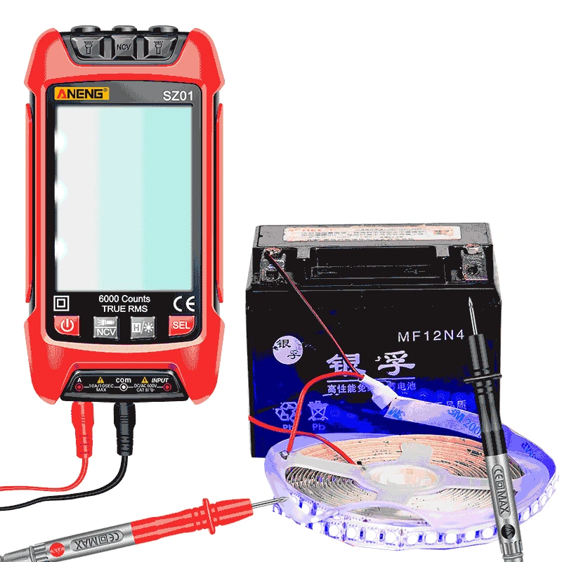 ANENG SZ02 SZ01 Inteligentny multimetr cyfrowy 9999 Count True RMS Automatyczny miernik pojemności elektrycznej Tester rezystancji tranzystorów