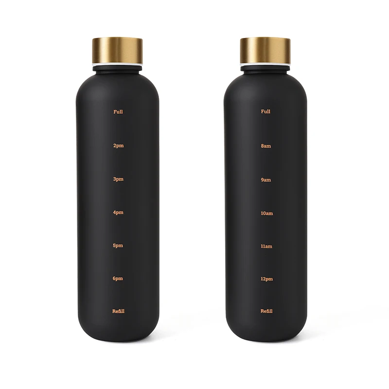 1000-ml-Flasche mit Zeitmarkierung, motivierend, wiederverwendbar, für Fitness, Sport, Outdoor, Reisen, Radfahren, auslaufsicher, BPA-frei, mattierte Flasche – Detail 10