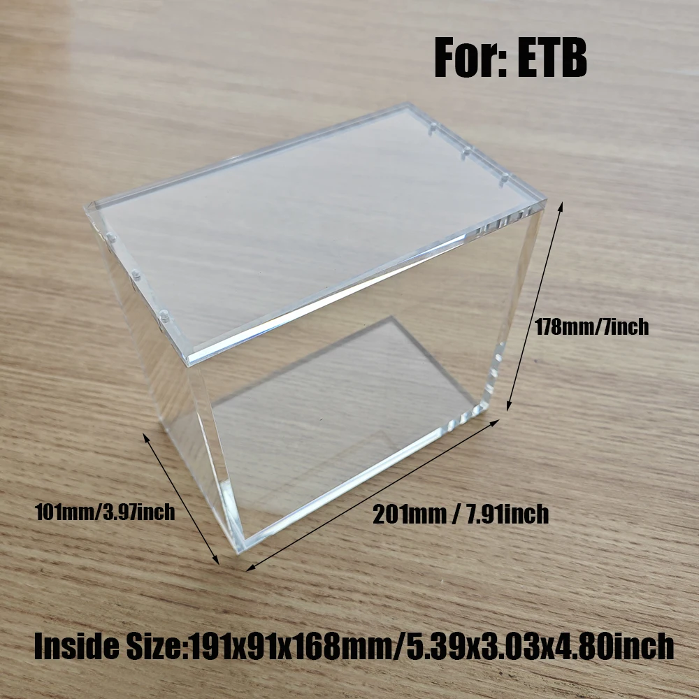 1/3Pcs 5mm thick magnetic closed ETB protection box and booster box display,  Stackable for Pkmn Elite Trainer Box