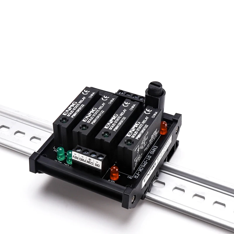 

ENMG 1-36 В постоянного тока 10 А -40 ° ~70 ° Модуль твердотельного реле DIN35MM для управления вперед/назад RT-PMN10K-FR Двигатель постоянного тока 24 В
