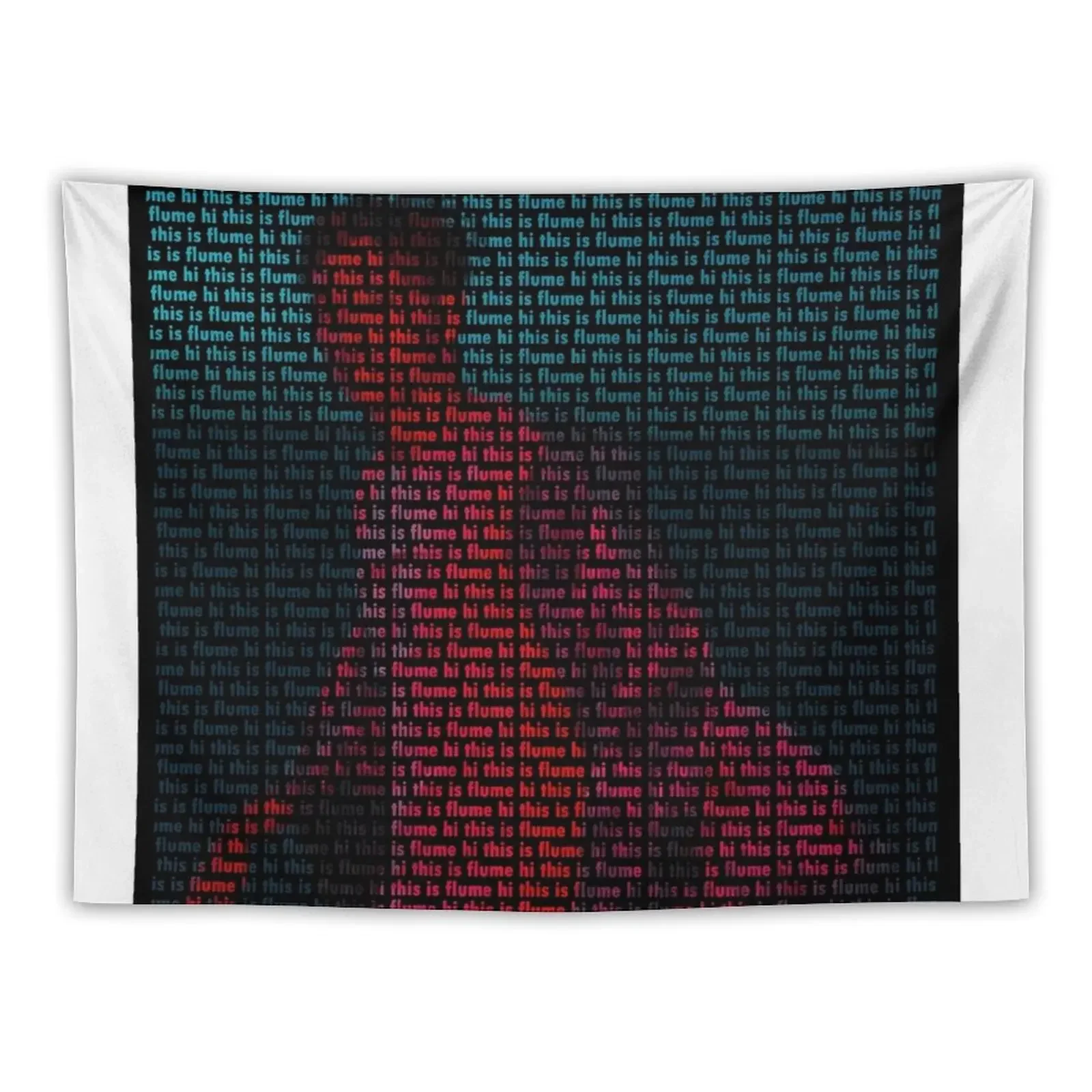 

Hi This Is Flume Text Print Tapestry Aesthetic Room Decor Wallpaper Bedroom Tapestry