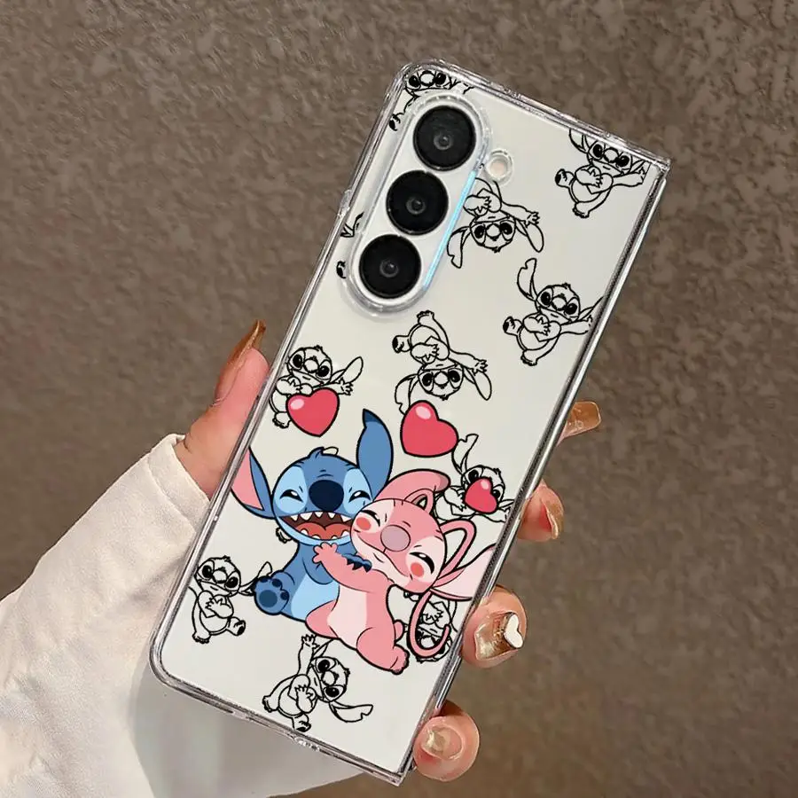 Funda rígida para teléfono Samsung Galaxy ZFold7 ZFold5 ZFold4 ZFold3 Z Fold 7 6 5 4 3 ZFold6 Disney Stitch Angle
