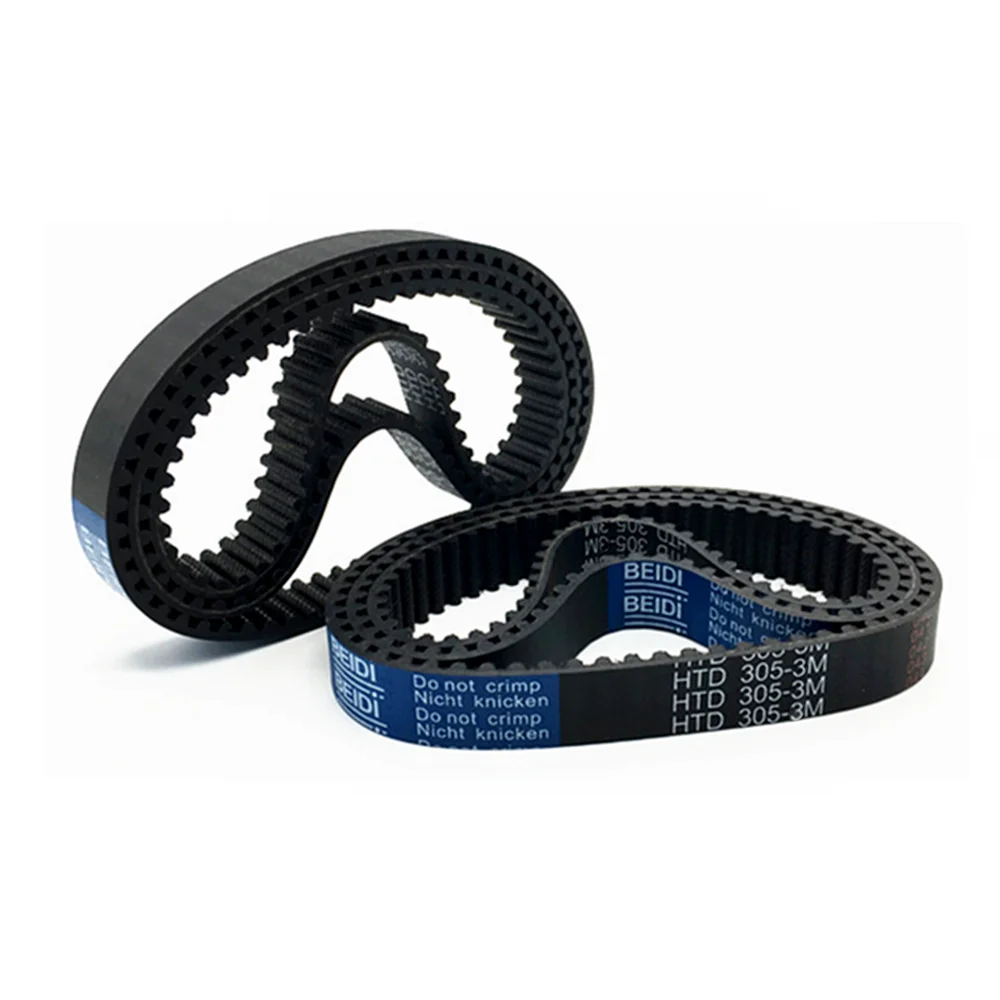 High Quality HTD 3M Rubber Timing Belt Closed Loop Synchronous Belt Perimeter 90-246mm Width 6/10/15/20mm Transmission Parts