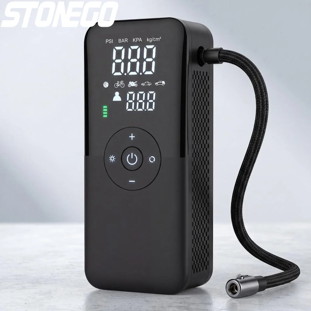 

Portable Rechargeable Air Pump Tire Inflator Cordless Compressor for Car Motorcycle Bicycle Sports Balls
