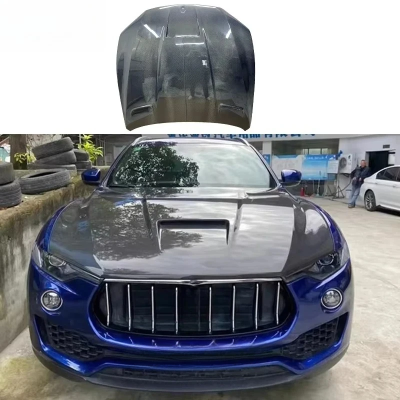 Carbon Fiber Engine Hood Bonnet Fit Levante
