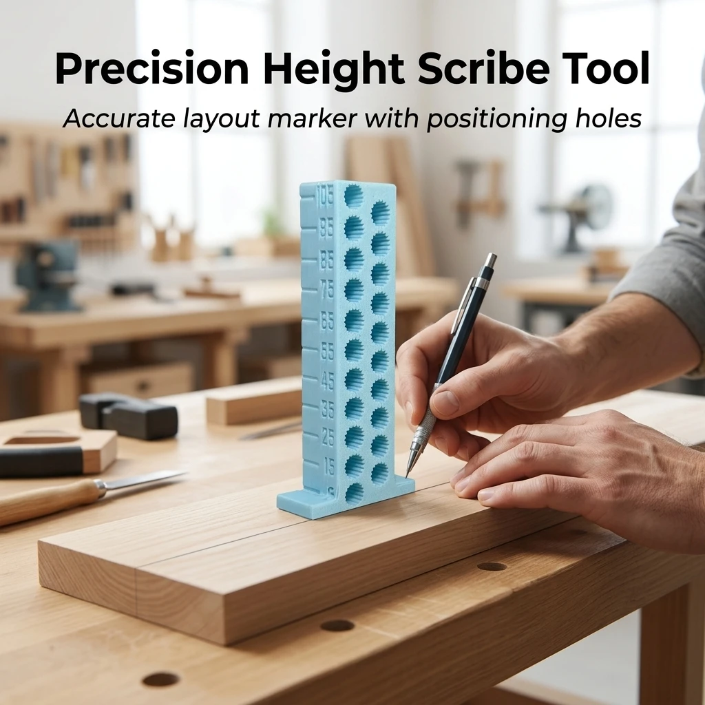 Professional Height Scribing Gauge Precision Marking Tool for Woodworking Metalworking DIY Manufacturing Steel Ruler Durable