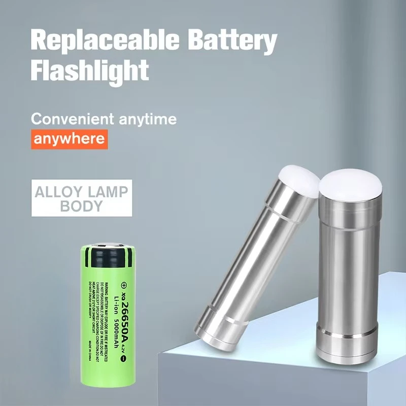 

Portable Mini LED Waterproof Flashlight With 26650 Battery 4.2V 5000mAh Rechargeable Battery Lithium batteries 100% Original