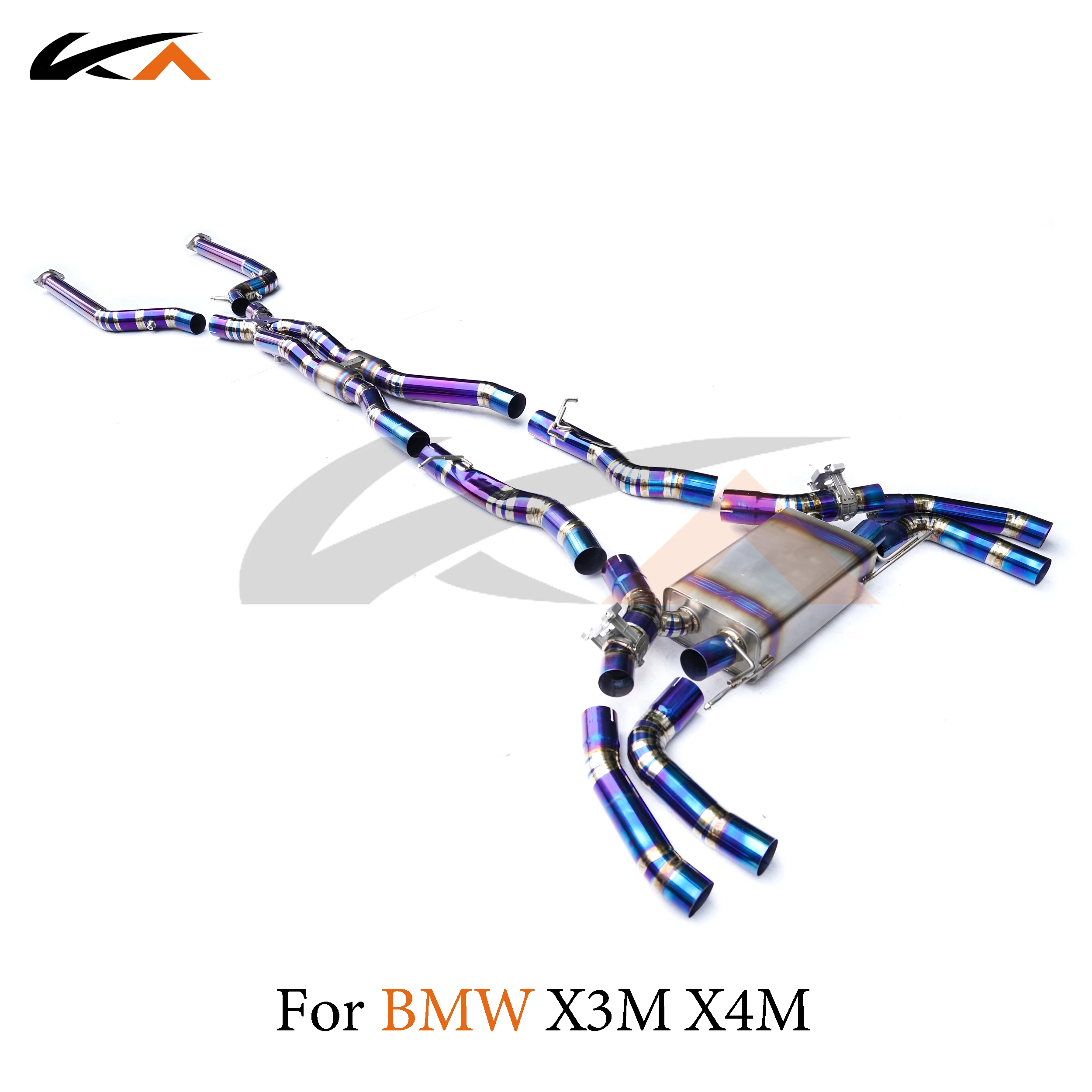 KA Tuning exhaust system titanium catback for BMW X3M X4M F97 F98 3.0T performance auto part muffler and valve