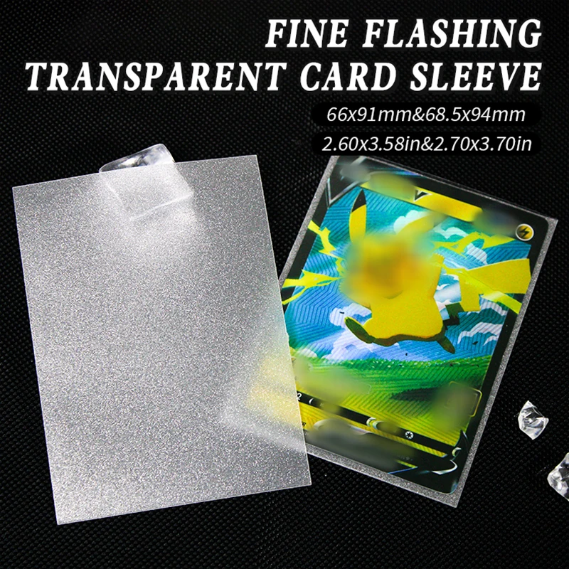 

50 шт., прозрачные защитные рукава для карточек, торговые рукава для карточек стандартного размера для настольных игр и рукава для карточек PKM