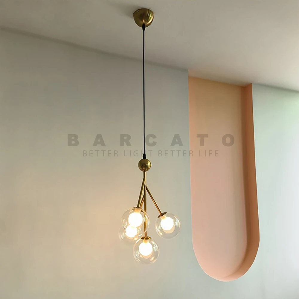 Nordic Minimalist LED Ceiling Chandelier Milk White Pendant Lights Magic Bean Hanging Lamp Minimalist Bar Dining Room Decor Lamp