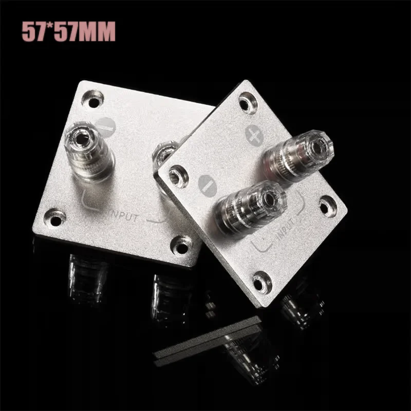 Hifi Speaker Terminal Aluminum Plate Copper Gold-plated Output Column Amplifier Box Speakers Diy Horn Socket  Banana Wall Plate