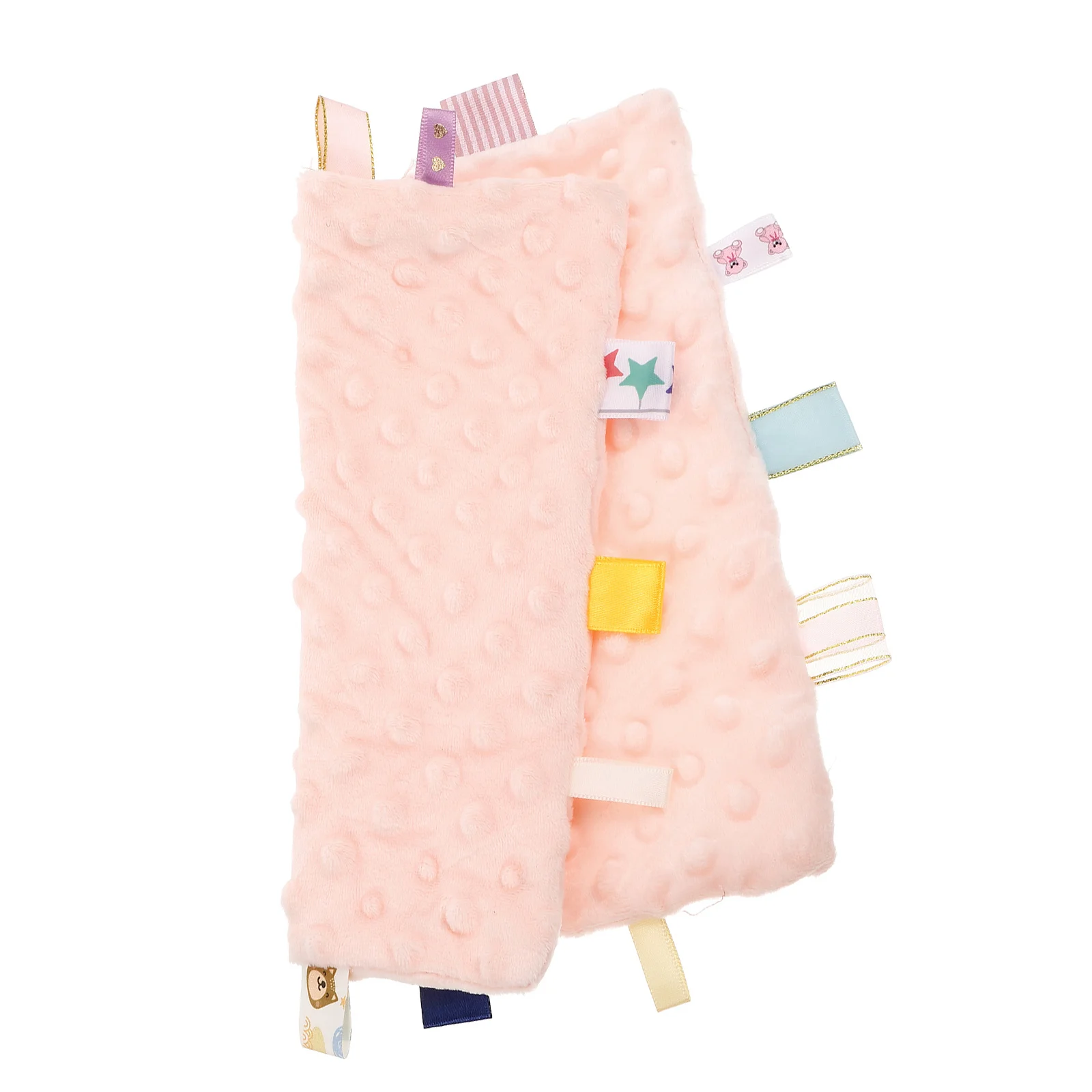 بطانيات أمان للأطفال للفتيات بطانية ناعمة مع علامات ملونة لحديثي الولادة، منشفة مهدئة، بطانية حسية للأطفال #5