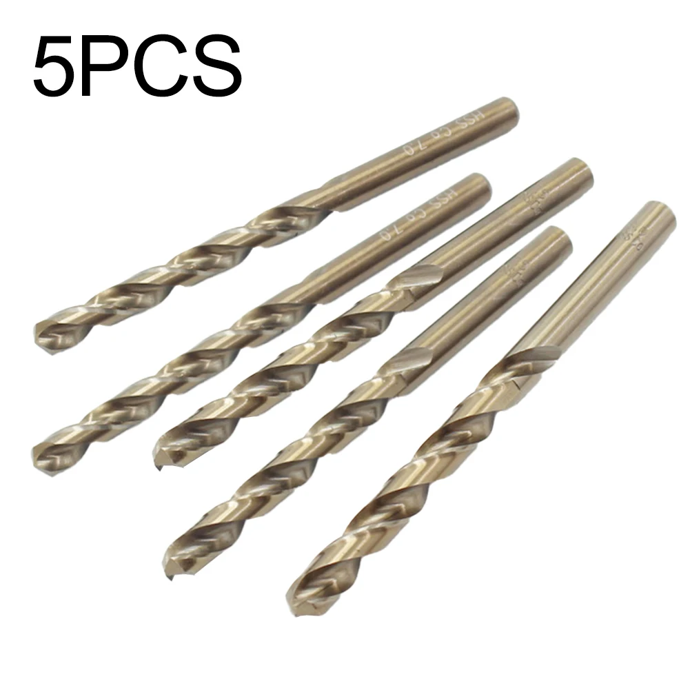 5PCS M35 Punte da trapano metriche al cobalto per acciaio inossidabile temprato HSS 150 fori con 5% cobalto per parti di utensili elettrici per la lavorazione del legno