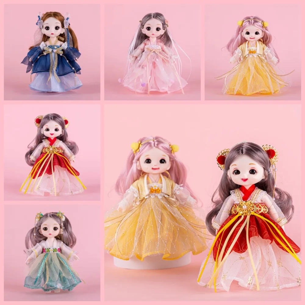 Multiple Colors Ancient Dress Bjd Doll Little Princess Hanfu Princess 17cm Ancient Girl Doll Chinese Costume 17cm