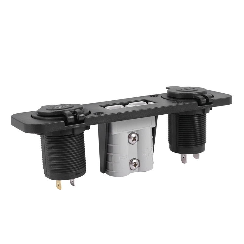 Flush Mount Anderson ปลั๊กซ็อกเก็ตคู่ USB Charger Socket สำหรับ Caravan Camper เรือรถบรรทุก