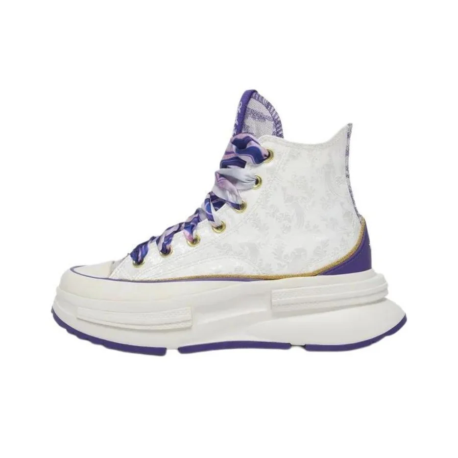 Converse Run Star Legacy CX Chaussures en toile à tige haute résistantes à l'abrasion pour femme Blanc Violet