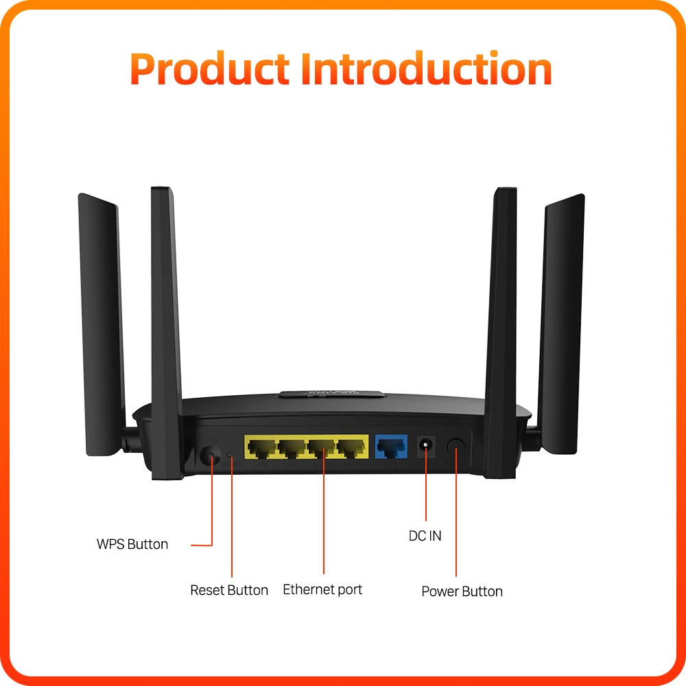 Imagem -06 - Roteador Wifi 1200mbps 2.4g 5g Alta Velocidade Banda Dupla Gigabit Ponto de Acesso Casa Inteligente Portas Lan Pixlink-ac06