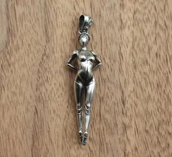 S925 Sterling Silver Dance Ling Pendant Men & Women Niche Necklace Pendant