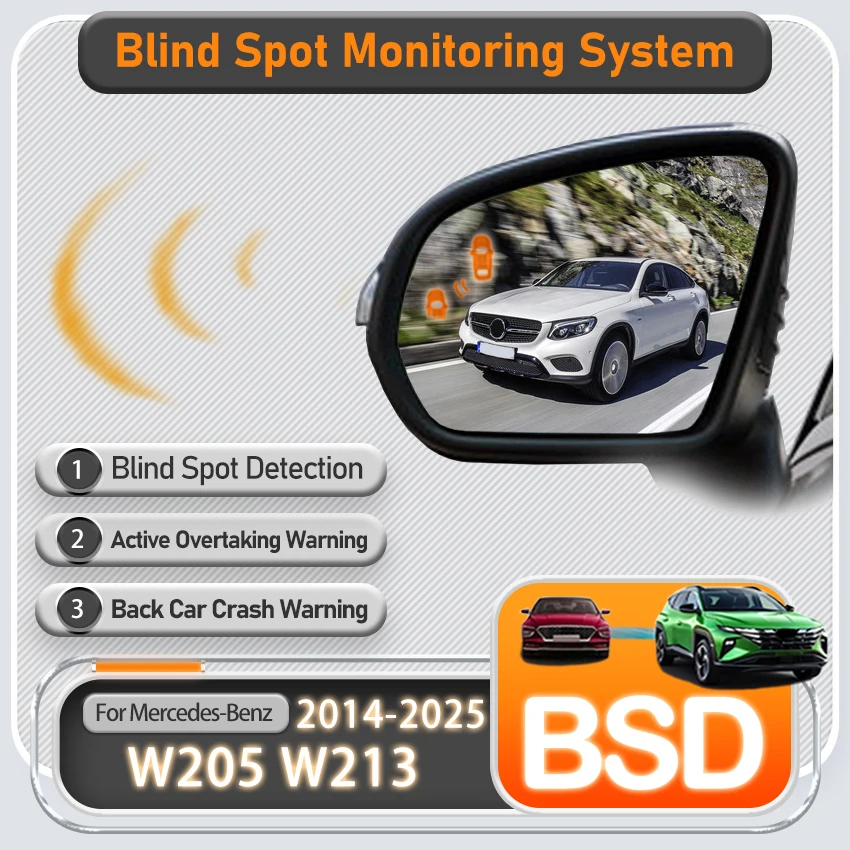 24GHZ Radar Detector For Cars BSD BSA BSM 79GHZ Blind Spot Detection System For Mercedes-Benz W205 W213 W222 W253 2014 2015~2025