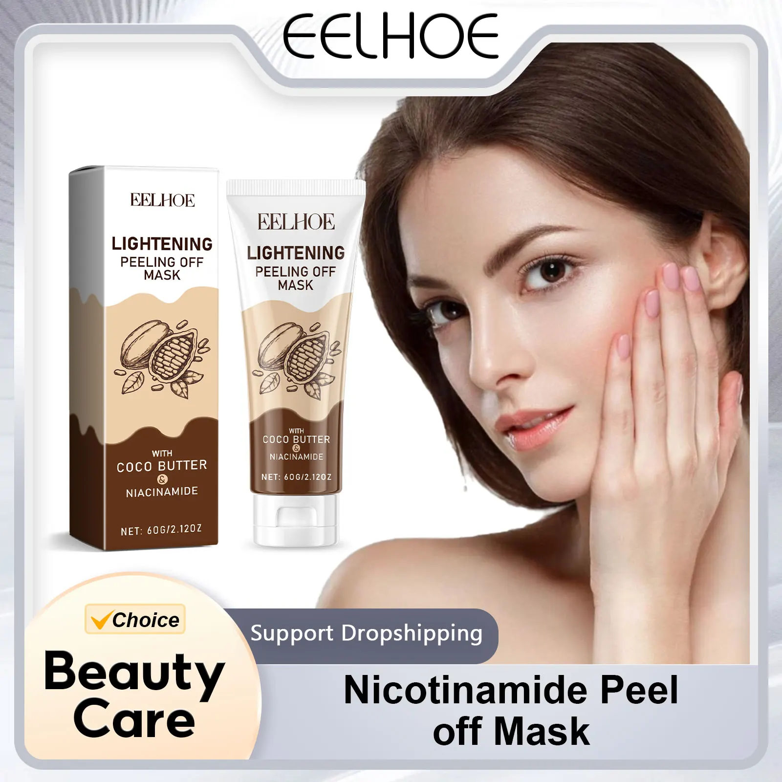 

EELHOE Nicotinamide Peel off Mask for Face Deep Cleaning Pores Blackhead Remover Moisturizing Nourishing Tighten Skin Care Mask