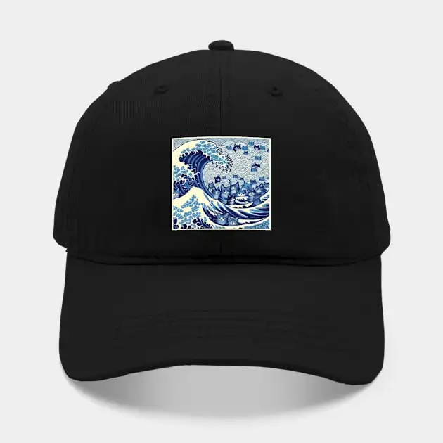 Blue Cats Wave For Kamala Funny Cat Lady Hat For Men Women Summer Outdoor Sun Baseball Hats New Fashion Hat