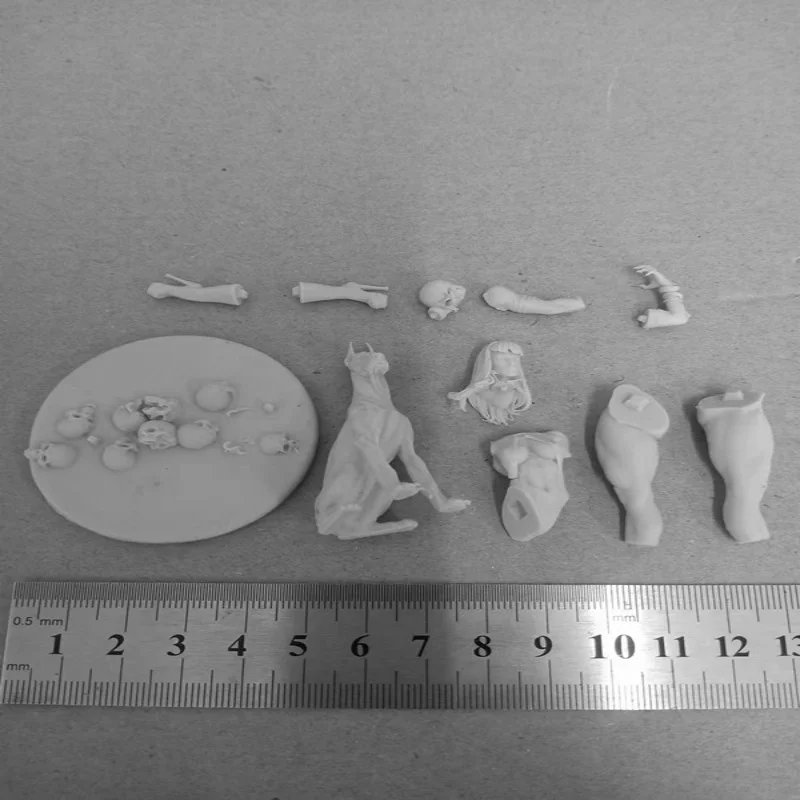 Sexy demônios e hounds diy-nsfw versão dupla 1/24 escala resina montagem modelo kit desmontado e sem pintura estatuetas brinquedos