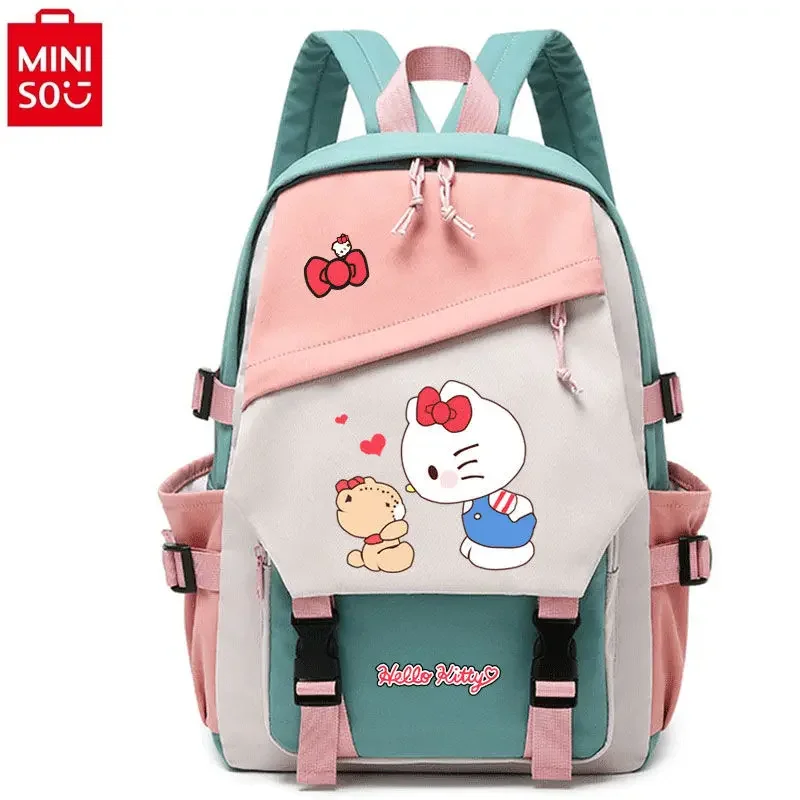 

MINISO Sanrio Cartoon HelloKitty School Bag Minimalist Student Couple Large Capacity Casual Fashion Backpack