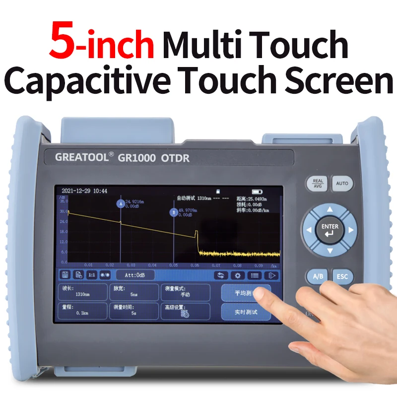 GR1000 Active fiber optic OTDR tester Optical Time Domain Reflectometer Mini cable breakpoint fault finder 1310 1550 1625nm ftth
