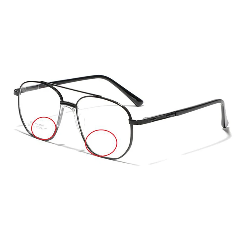 

Мужские и женские модные очки-бифокалы с двойным мостиком, большие, с защитой от синего света, для чтения, для коррекции дальнозоркости, для зрения вблизи и вдаль