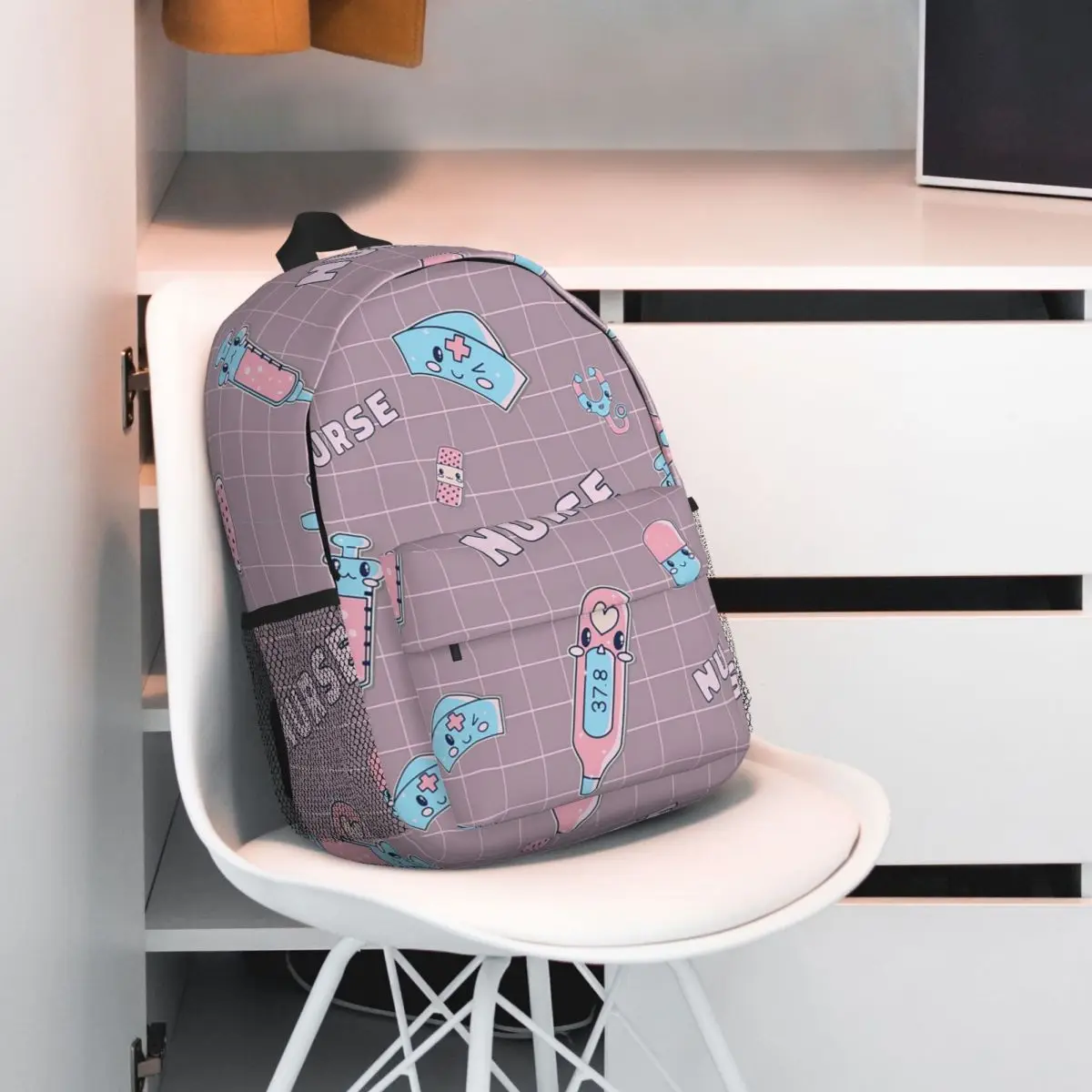 Kawaii Hospital Medical Pattern Gift For Nurses Backpacks Boys Girls Bookbag Children School Bags Travel Rucksack Shoulder Bag