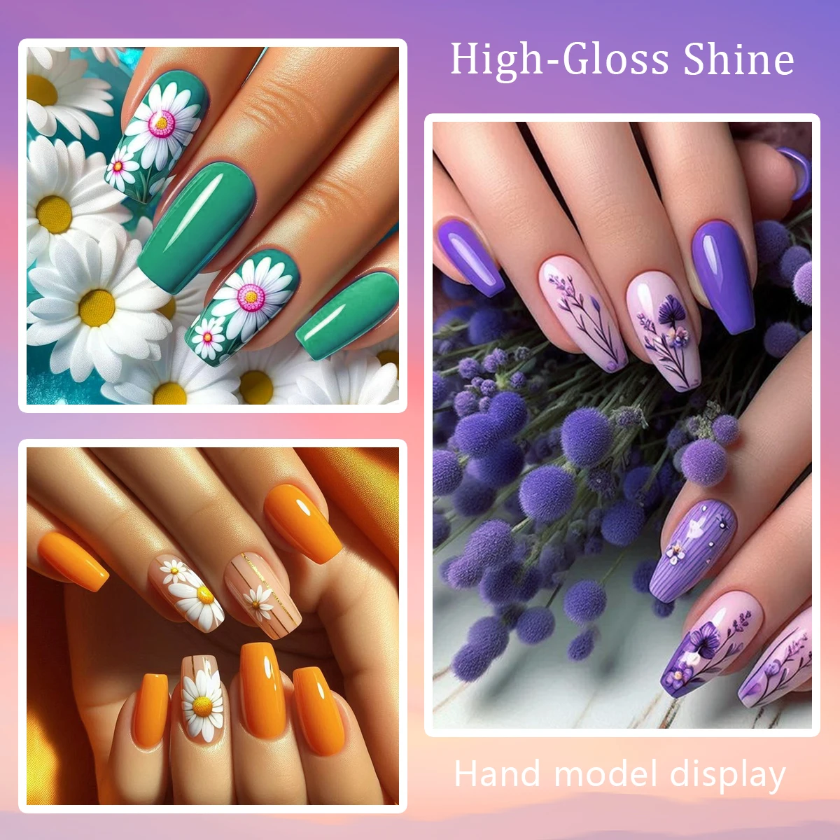 ชุดทาเล็บเจล VOKY 6 ชิ้น ชุดทาเล็บกึ่งถาวรหลากสี และชุดทาเล็บปลอดแอลกอฮอล์