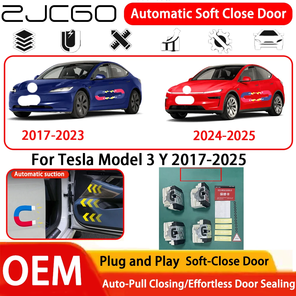 

Система автоматического мягкого закрывания дверей (Soft Close) для Tesla Model 3 Y 2017-2025, OEM, Plug and Play, с функцией комфортного закрывания