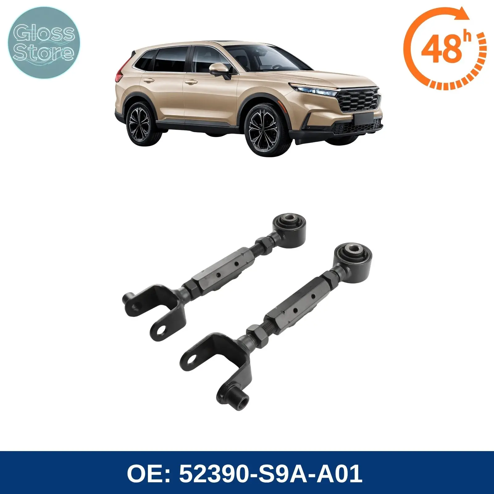 

2PCS 52390-S9A-A01 Control Arm Pull Rod FOR 2004 Honda CR-V 5 Door LX (2WD) 5 Door LX (4WD) KA 4AT KA 5MT 2002-2004