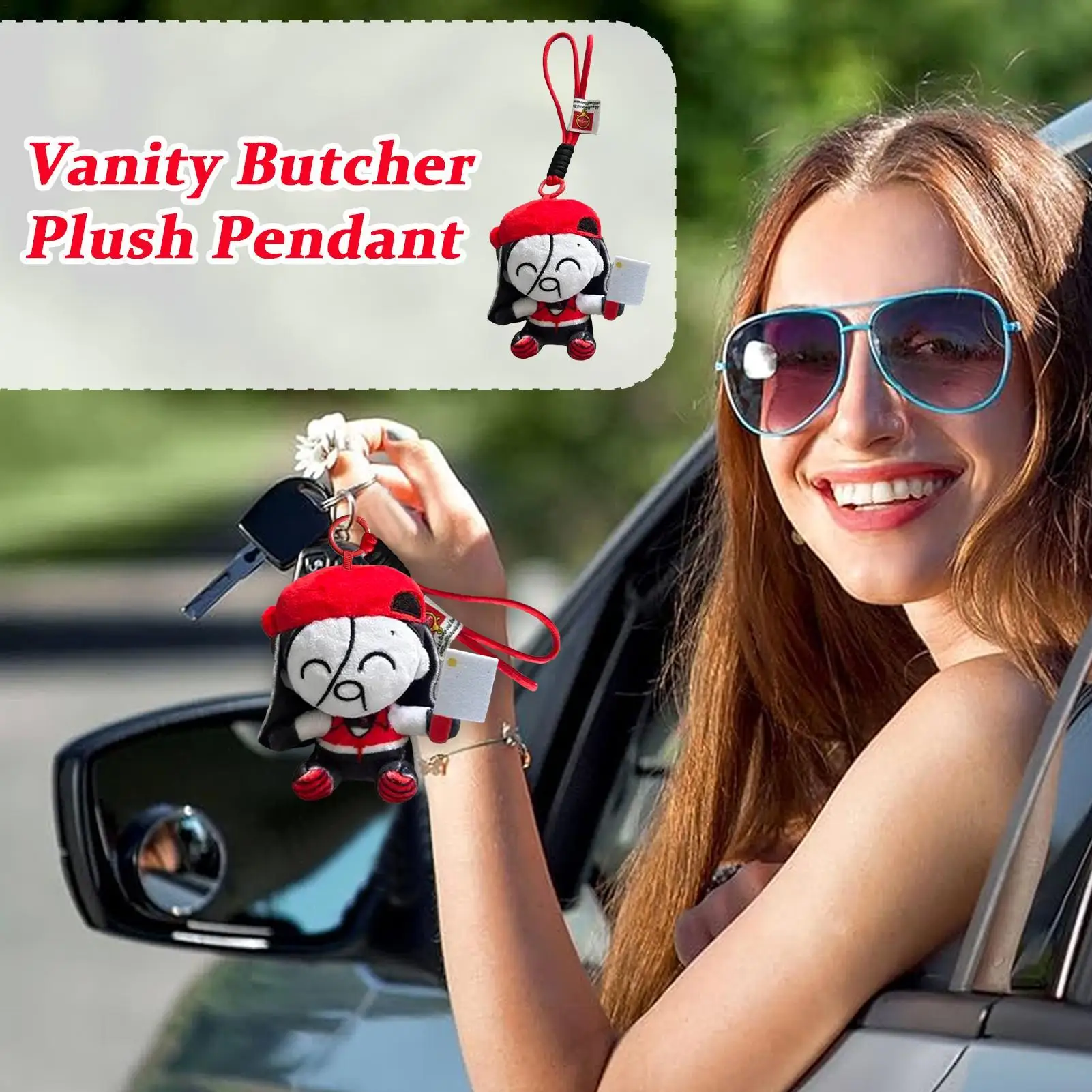 Cattoon Anime VanityButcher peluche poupée jouets animaux en peluche porte-clés sac petit pendentif tentures cadeaux d'anniversaire de noël