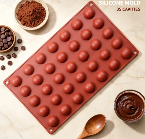 6/15/24 Cavity Half Ball Silicone Mold 1Pc Hemisphere Mould For Hot Cocoa Bomb Dome Mousse Ice Cream Baking Accessory
