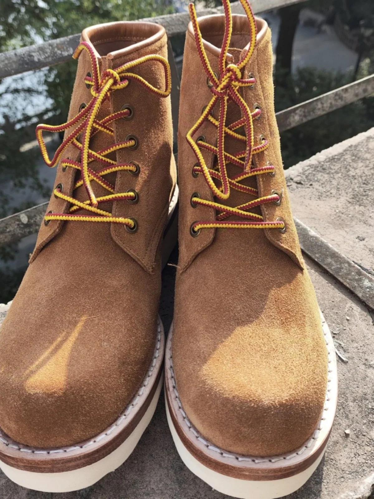 Upgraded Redesigned Big Head Glossy Goodyear-Workwear Boots Handmade Shoes Stitched British Retro Casual Men's Boots